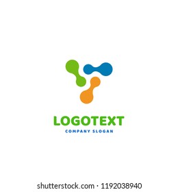 Abstract molecule logo design