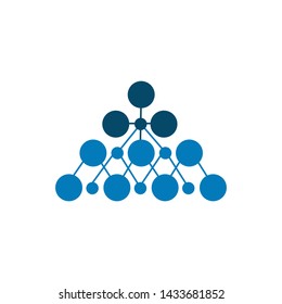 Abstract molecule logo design vector illustration template