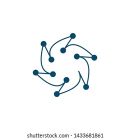 Abstract molecule logo design vector illustration template