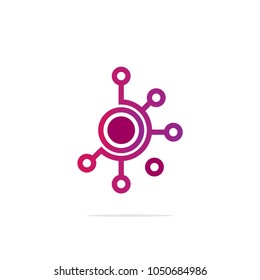 Abstract Molecule Logo Icon Design Vector Template

