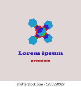 abstract molecule logo and symbol design
