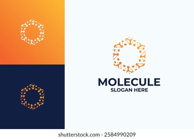 Abstract Molecule Nanotechnology Logo Design Template