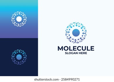 Abstract Molecule Nanotechnology Logo Design Template