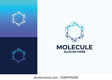 Abstract Molecule Nanotechnology Logo Design Template