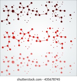 abstract molecule on a light background.