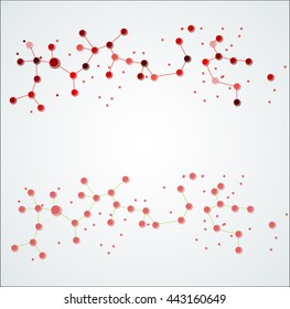 abstract molecule on a light background.