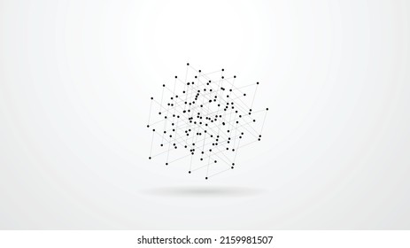 abstract molecule shape on white