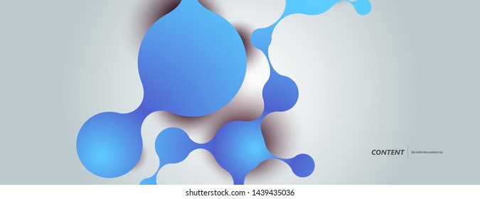 Abstract molecule structure for science research and technology background. Vector illustration