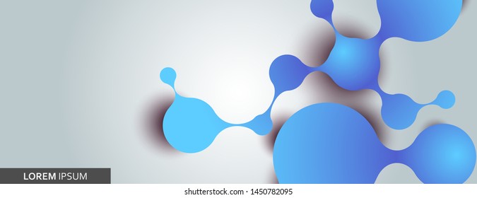 Abstract molecule structure for science research and technology background. Vector illustration