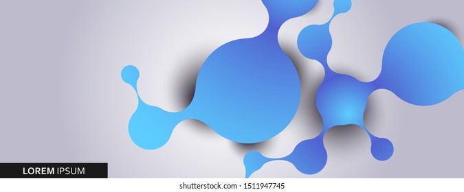 Abstract molecule structure for science research and technology background. Vector illustration.