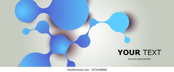 Abstract molecule structure for science research and technology background. Vector illustration