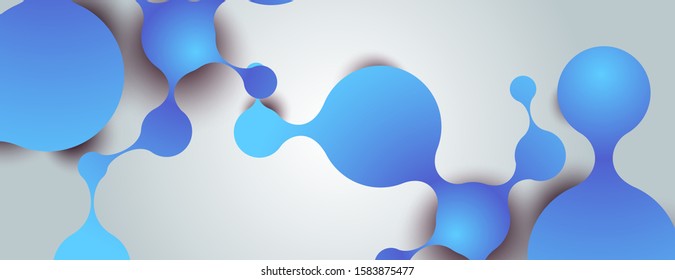 Abstract molecule structure for science research and technology background. Vector illustration