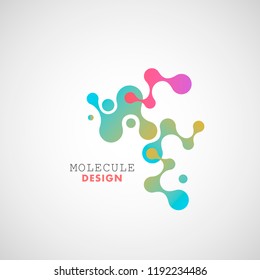 Abstract molecule vector design template.