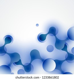 Abstract molecules and atoms design and connection structure.
