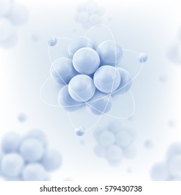Abstract molecules. Atoms. Graphic illustration for your design