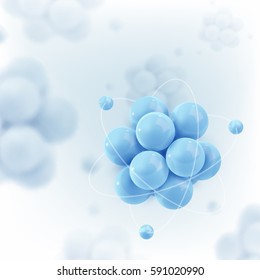 Abstract molecules. Atoms. Graphic illustration for your design.
