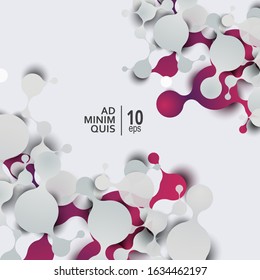 Abstract molecules background with cells