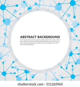 Abstract molecules background design.