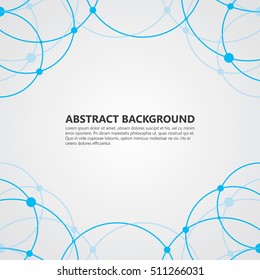 Abstract molecules background design.
