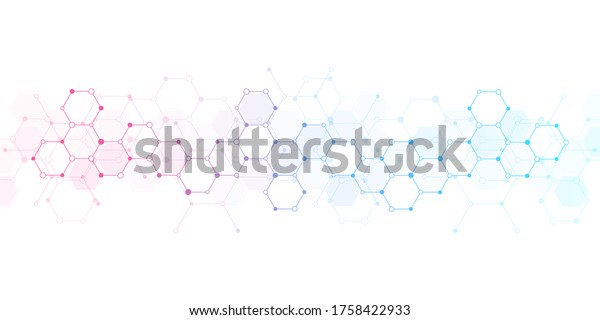 Abstract molecules\
background. Molecular structures or chemical engineering, genetic\
research, innovation technology. Scientific, technical or medical\
concept. Vector\
illustration.