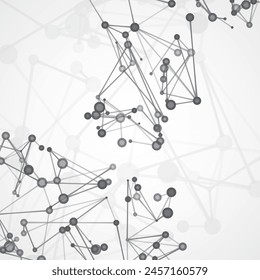 Fondo de moléculas Abstractas. Ciencia de fondo con celdas. Ilustración de ADN futurista. Concepto gráfico para tu diseño
