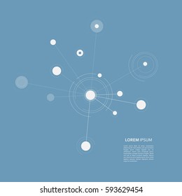 Abstract molecules and communication technology background. Vector illustration with space for text.