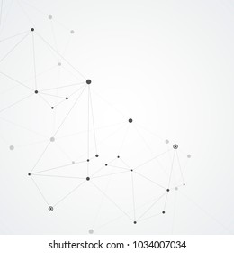 Abstract molecules connect design. Atoms technology structure with connect elements.