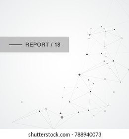 Abstract molecules connect design. Atoms technology structure with connect elements.