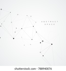 Abstract molecules connect design. Atoms technology structure with connect elements.