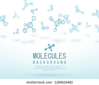 Abstract molecules design. Atoms. Abstract background for banner or flyer. Vector illustration.