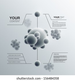 Abstract molecules design background vector