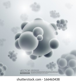 Abstract molecules design background vector