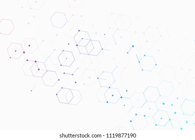 Abstract molecules design. Molecular structure and communication. Background with connecting dots and lines. Graphic concept for your design