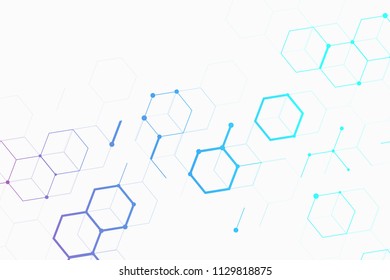 Abstract molecules design. Molecular structure and communication. Background with connecting dots and lines. Graphic concept for your design