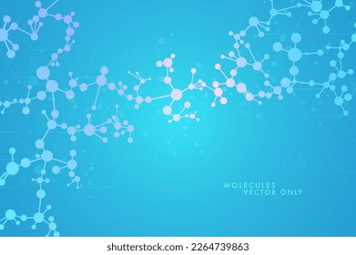 Abstract molecules design. Molecular structure illustration. Graphic concept for your design.