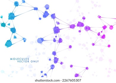 Abstract molecules design. Molecular structure illustration. Graphic concept for your design.