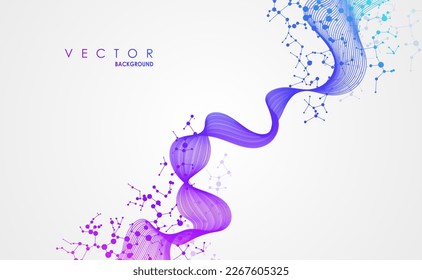 Abstract molecules design. Molecular structure illustration. Graphic concept for your design.