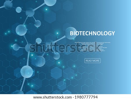 Abstract molecules design. Molecular structure illustration. Biotechnology concept for your design.