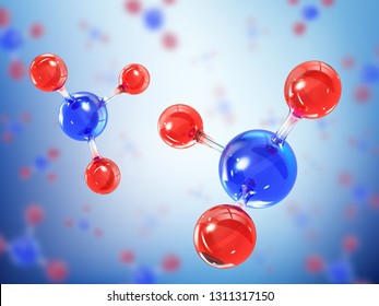 Abstract molecules design. Realistic vector illustration