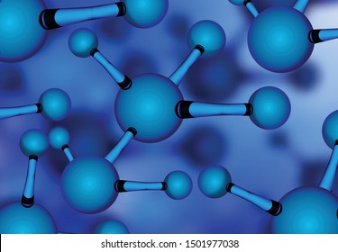 Abstract molecules design. Vector illustration. Atoms. Medical background for banner or flyer