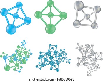Abstract molecules design. Vector illustration