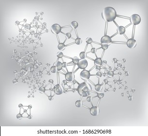 Diseño de moléculas abstractas. Ilustración del vector