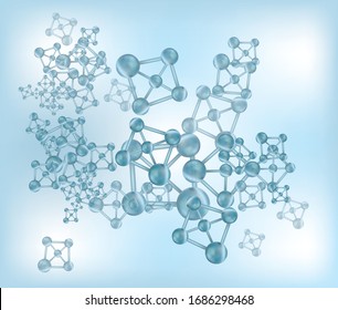 Abstract molecules design. Vector illustration