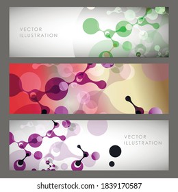 Abstract molecules design. Vector illustration