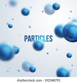 Abstract molecules design. Vector illustration. Atoms.