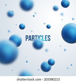 Abstract molecules design. Vector illustration. Atoms.