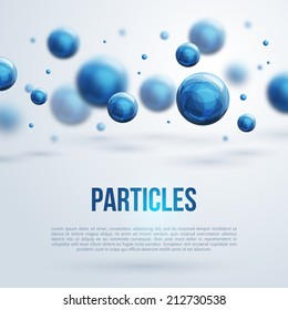 Abstract molecules design. Vector illustration. Atoms. Medical background for banner or flyer.