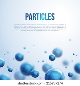 Abstract molecules design. Vector illustration. Atoms. Medical background for banner or flyer.