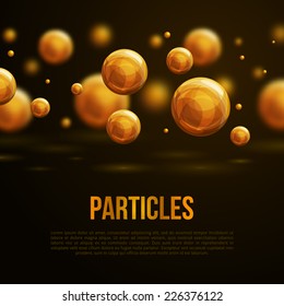 Abstract molecules design. Vector illustration. Atoms. Machine oil drops.