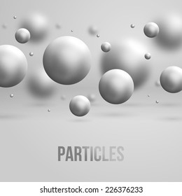 Abstract molecules design. Vector illustration. Atoms. Medical background for banner or flyer.